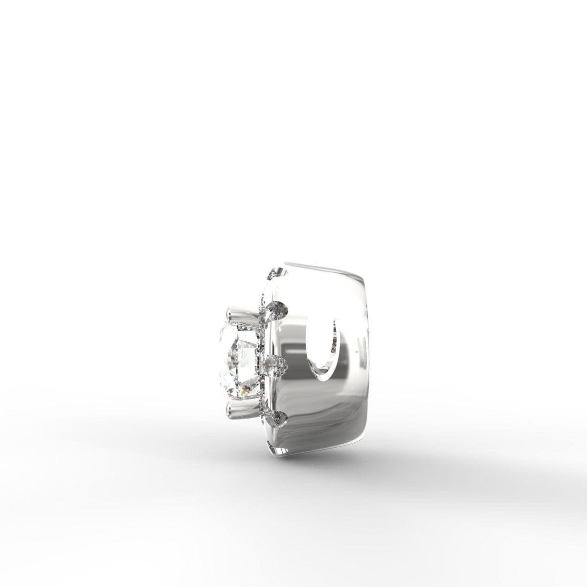 Halo of Brilliance: Round Diamond Solitaire Pendant