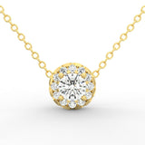 Halo of Brilliance: Round Diamond Solitaire Pendant