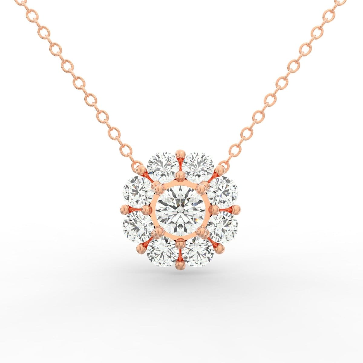 Ethereal Radiance: Round Diamond Solitaire Pendant