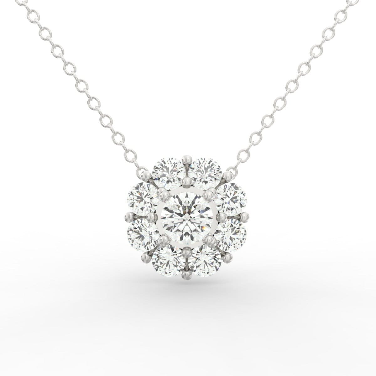 Ethereal Radiance: Round Diamond Solitaire Pendant