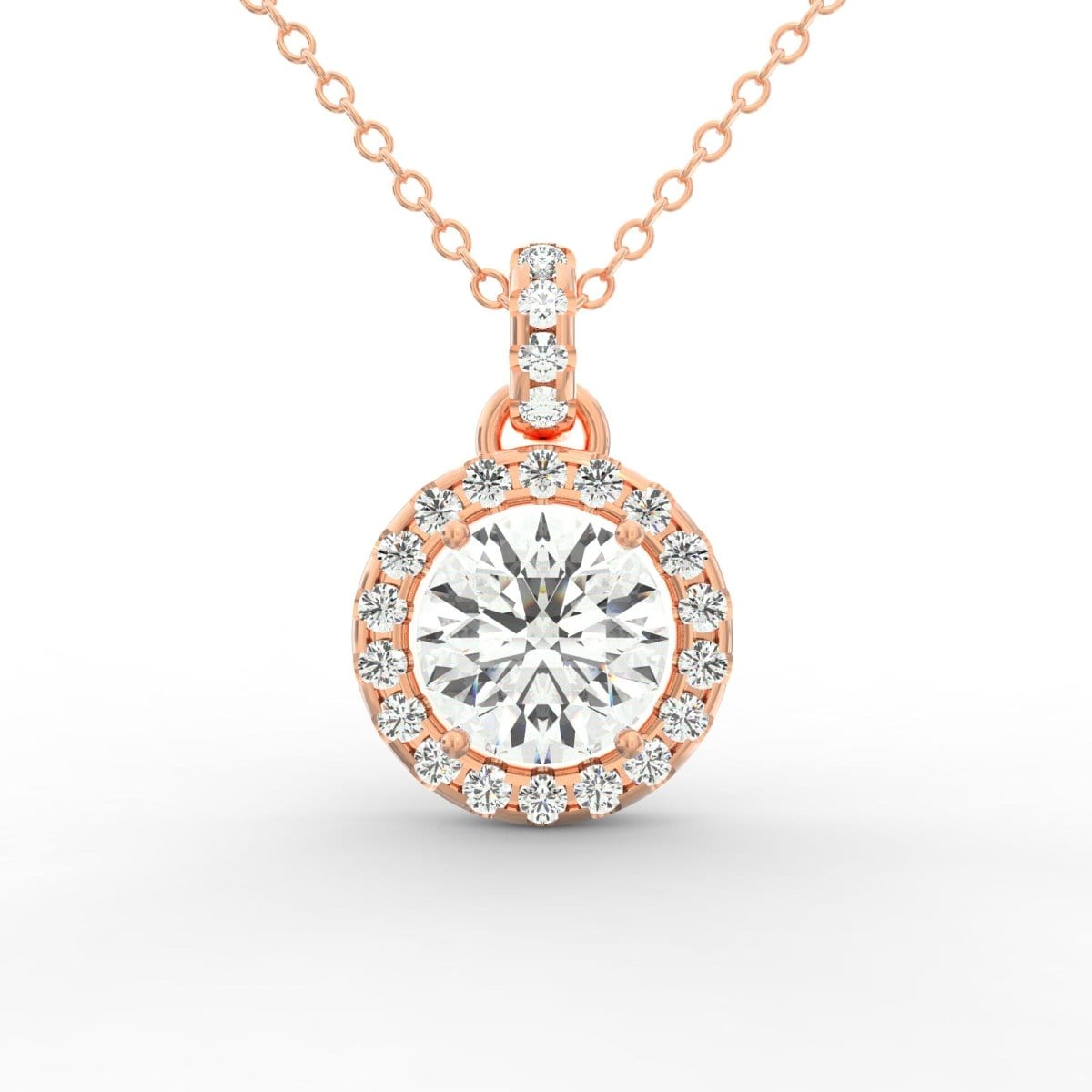 Elegant Brilliance: 1.25 ct Solitaire Pendant with Diamond Accent