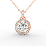 Elegant Brilliance: 1.25 ct Solitaire Pendant with Diamond Accent