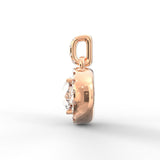 Elegant Brilliance: 1.25 ct Solitaire Pendant with Diamond Accent