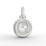 Elegant Brilliance: 1.25 ct Solitaire Pendant with Diamond Accent
