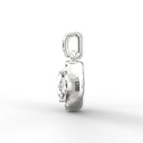 Elegant Brilliance: 1.25 ct Solitaire Pendant with Diamond Accent