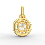 Elegant Brilliance: 1.25 ct Solitaire Pendant with Diamond Accent