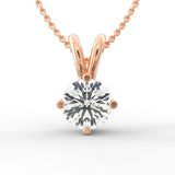 Timeless Charm: Round Brilliant Cut Diamond Solitaire Pendant