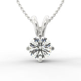 Timeless Charm: Round Brilliant Cut Diamond Solitaire Pendant