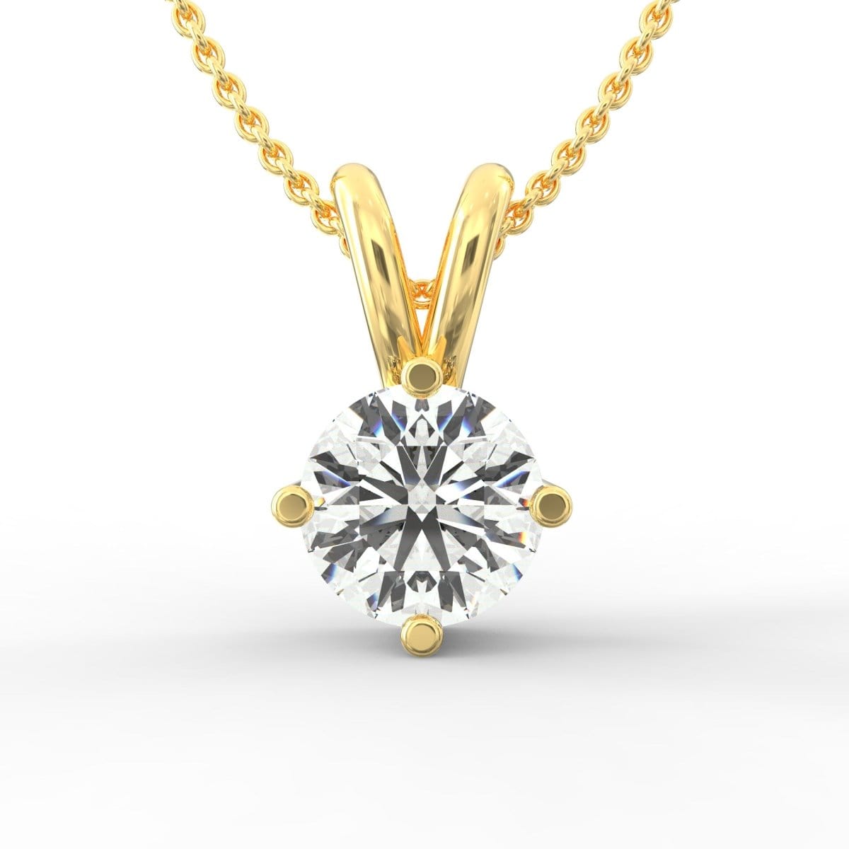 Timeless Charm: Round Brilliant Cut Diamond Solitaire Pendant