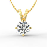 Timeless Charm: Round Brilliant Cut Diamond Solitaire Pendant
