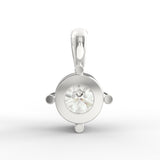 Timeless Elegance: Classic Solitaire Diamond Pendant with Subtle Gold Accent