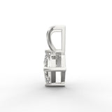 Regal Elegance: Princess Cut Diamond Solitaire Pendant