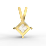 Regal Elegance: Princess Cut Diamond Solitaire Pendant