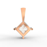 Regal Elegance: Princess Cut Diamond Solitaire Pendant