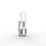 Regal Elegance: Princess Cut Diamond Solitaire Pendant