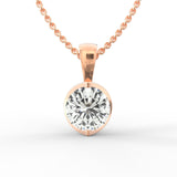 Ethereal Brilliance: Solitaire Diamond Pendant