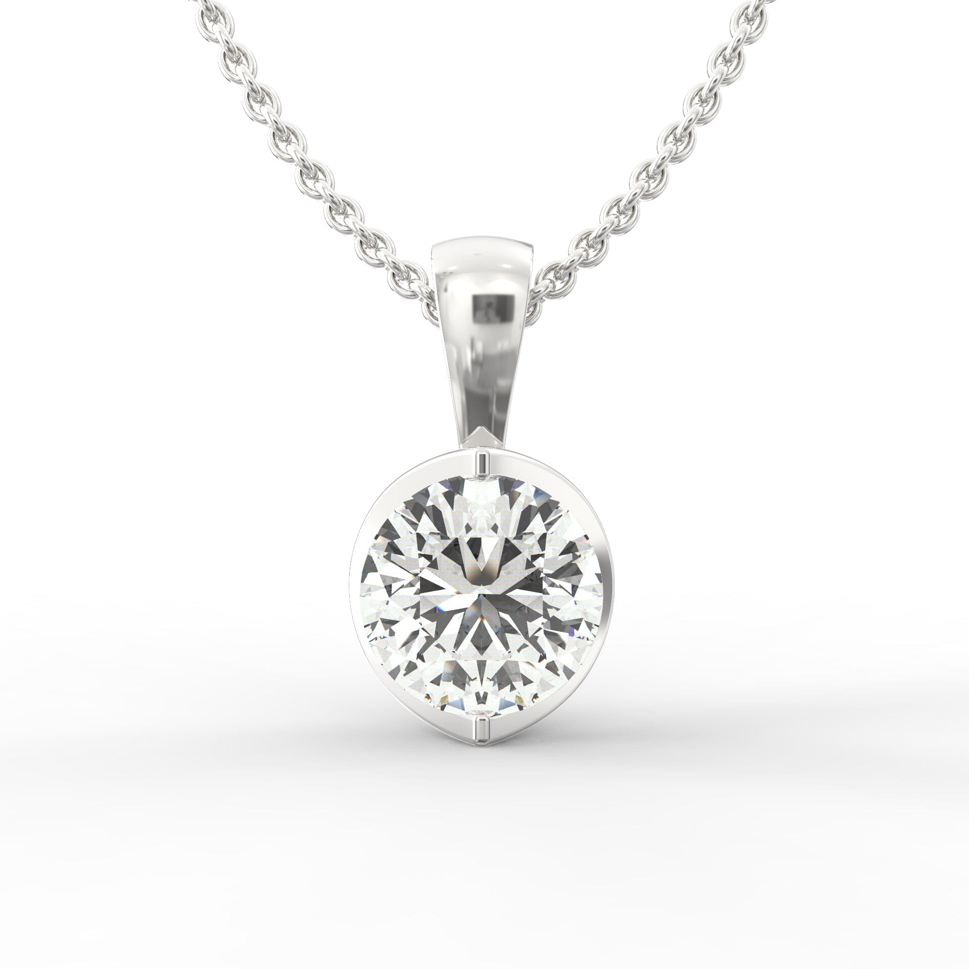 Ethereal Brilliance: Solitaire Diamond Pendant