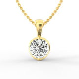 Ethereal Brilliance: Solitaire Diamond Pendant
