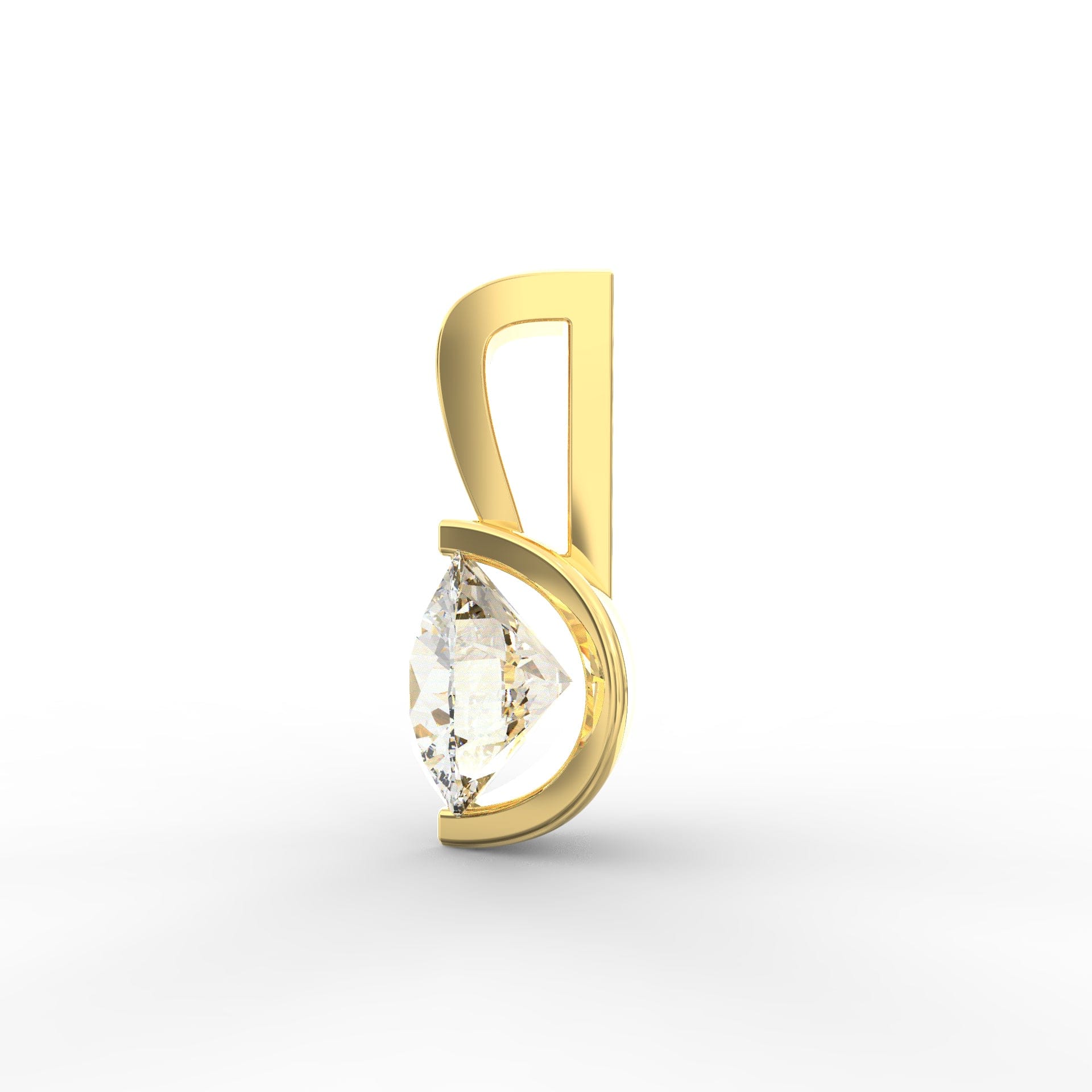 Ethereal Brilliance: Solitaire Diamond Pendant