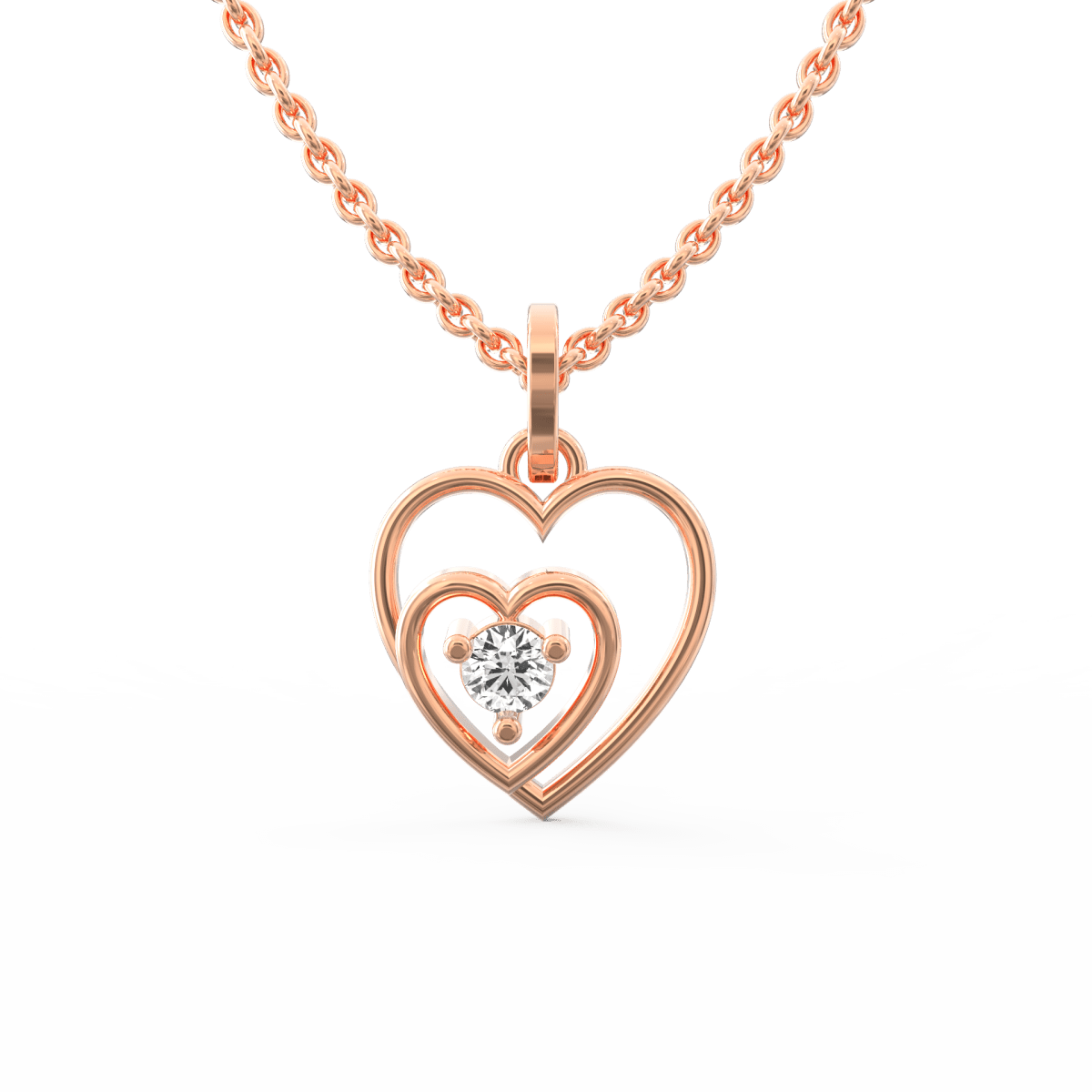 Luxury Heartbeat: Enamel Diamond Solitaire - Main Image