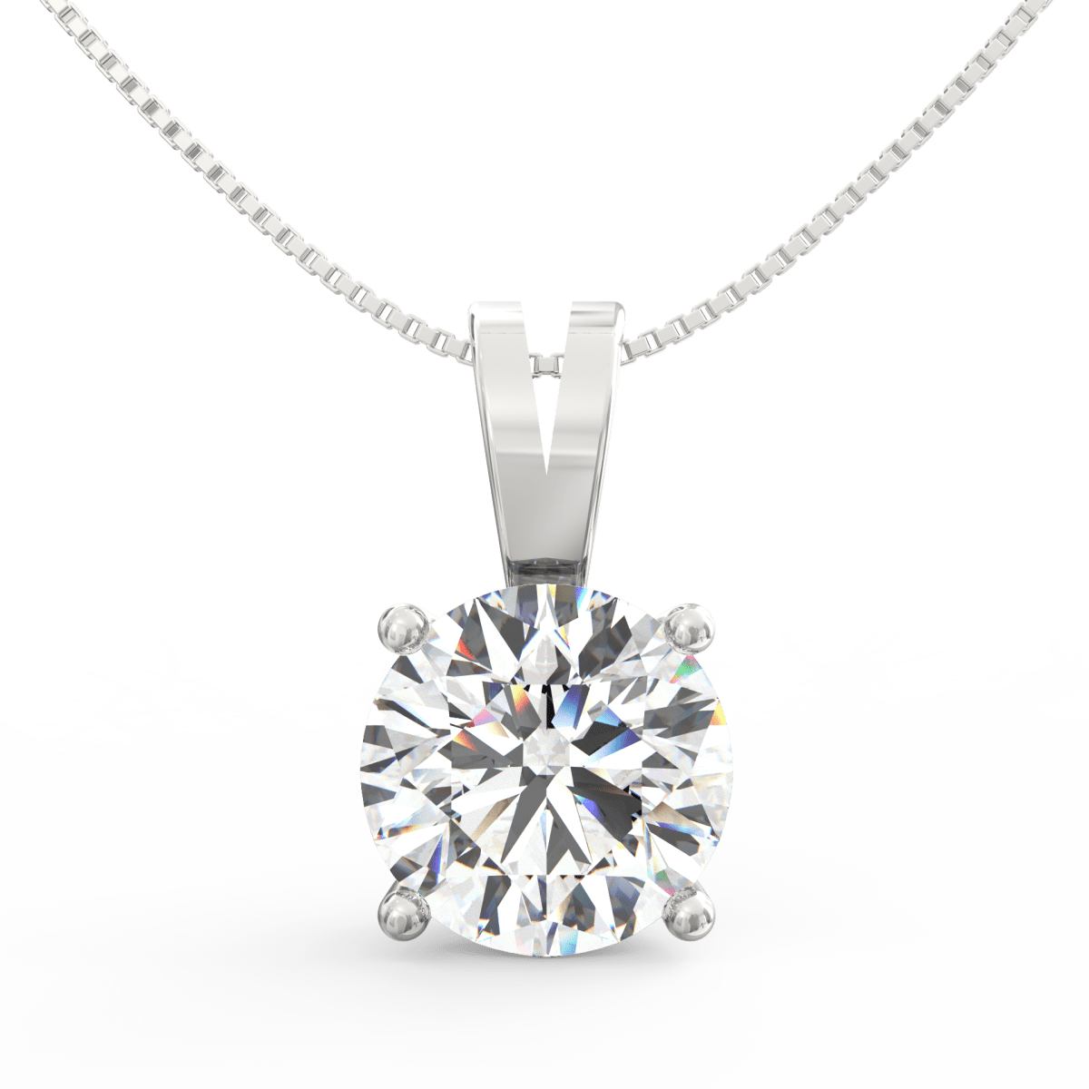 Glistening Elegance: Exquisite Solitaire Diamond Pendant
