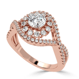 Radiant Crossroads: Solitaire Diamond Ring - Ayanika