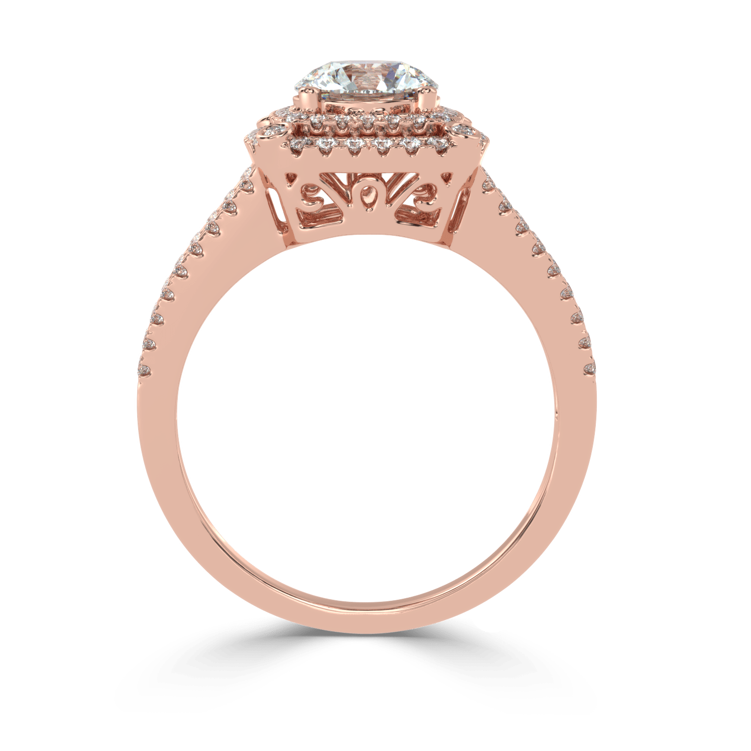 Radiant Crossroads: Solitaire Diamond Ring - Ayanika