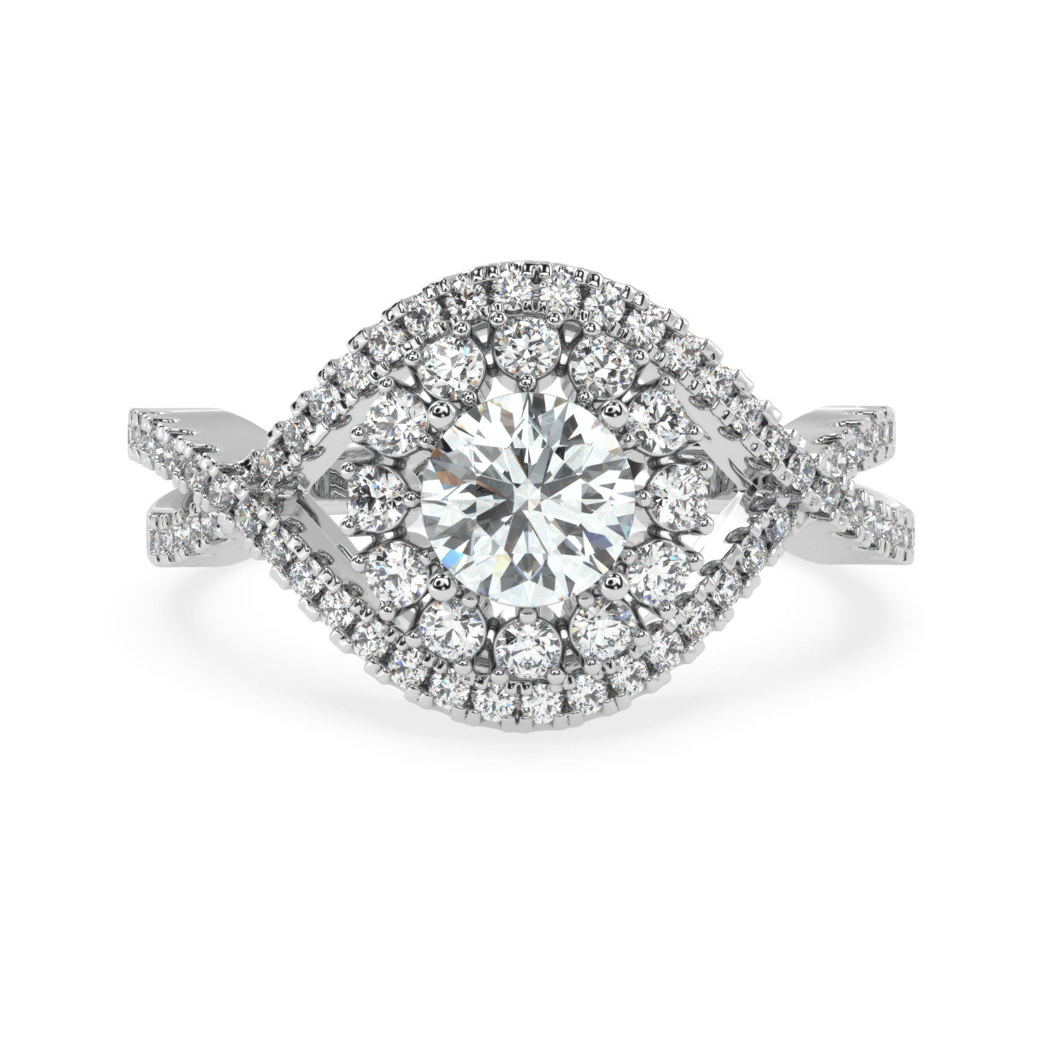 Radiant Crossroads: Solitaire Diamond Ring - Ayanika