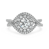 Radiant Crossroads: Solitaire Diamond Ring - Ayanika