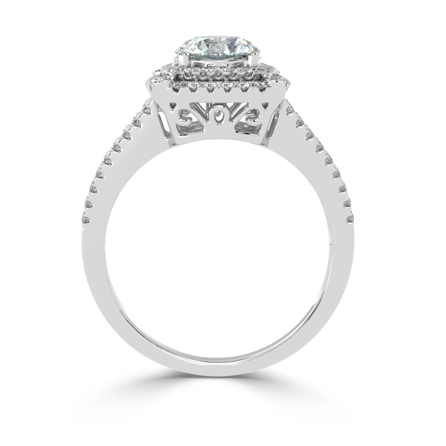 Radiant Crossroads: Solitaire Diamond Ring - Ayanika