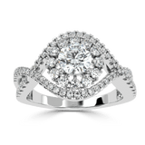 Radiant Crossroads: Solitaire Diamond Ring - Ayanika