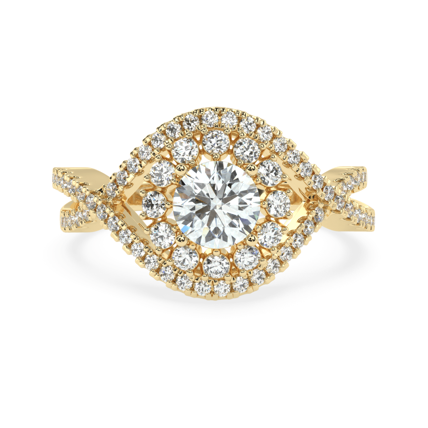 Radiant Crossroads: Solitaire Diamond Ring - Ayanika