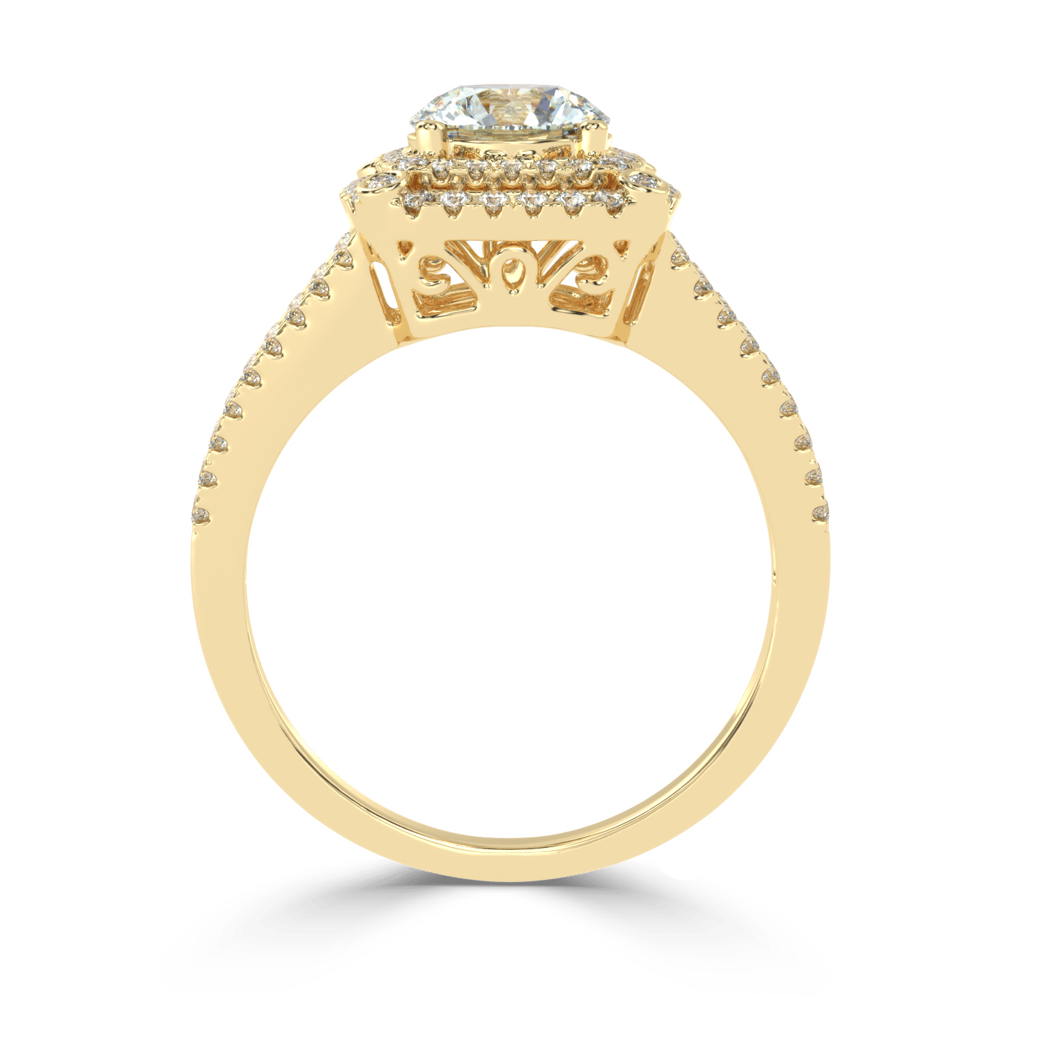 Radiant Crossroads: Solitaire Diamond Ring - Ayanika