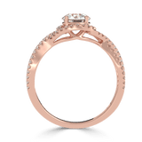 Whispering Elegance The Criss Cross Micro Pave Solitaire Diamond Ring - Ayanika
