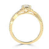 Whispering Elegance The Criss Cross Micro Pave Solitaire Diamond Ring - Ayanika