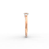 Three-Stone Radiance Ring with 0.98 ct Round Lab-Grown Diamonds in BIS Gold