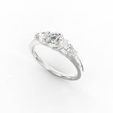 Three-Stone Radiance Ring with 0.98 ct Round Lab-Grown Diamonds in BIS Gold