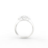 Three-Stone Radiance Ring with 0.98 ct Round Lab-Grown Diamonds in BIS Gold