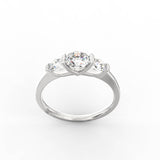 Three-Stone Radiance Ring with 0.98 ct Round Lab-Grown Diamonds in BIS Gold