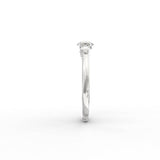 Three-Stone Radiance Ring with 0.98 ct Round Lab-Grown Diamonds in BIS Gold