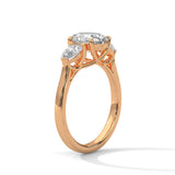 Astraea 2.00 Ct Oval Solitaire with Pear Accents Ring