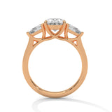 Astraea 2.00 Ct Oval Solitaire with Pear Accents Ring