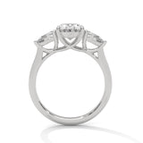 Astraea 2.00 Ct Oval Solitaire with Pear Accents Ring
