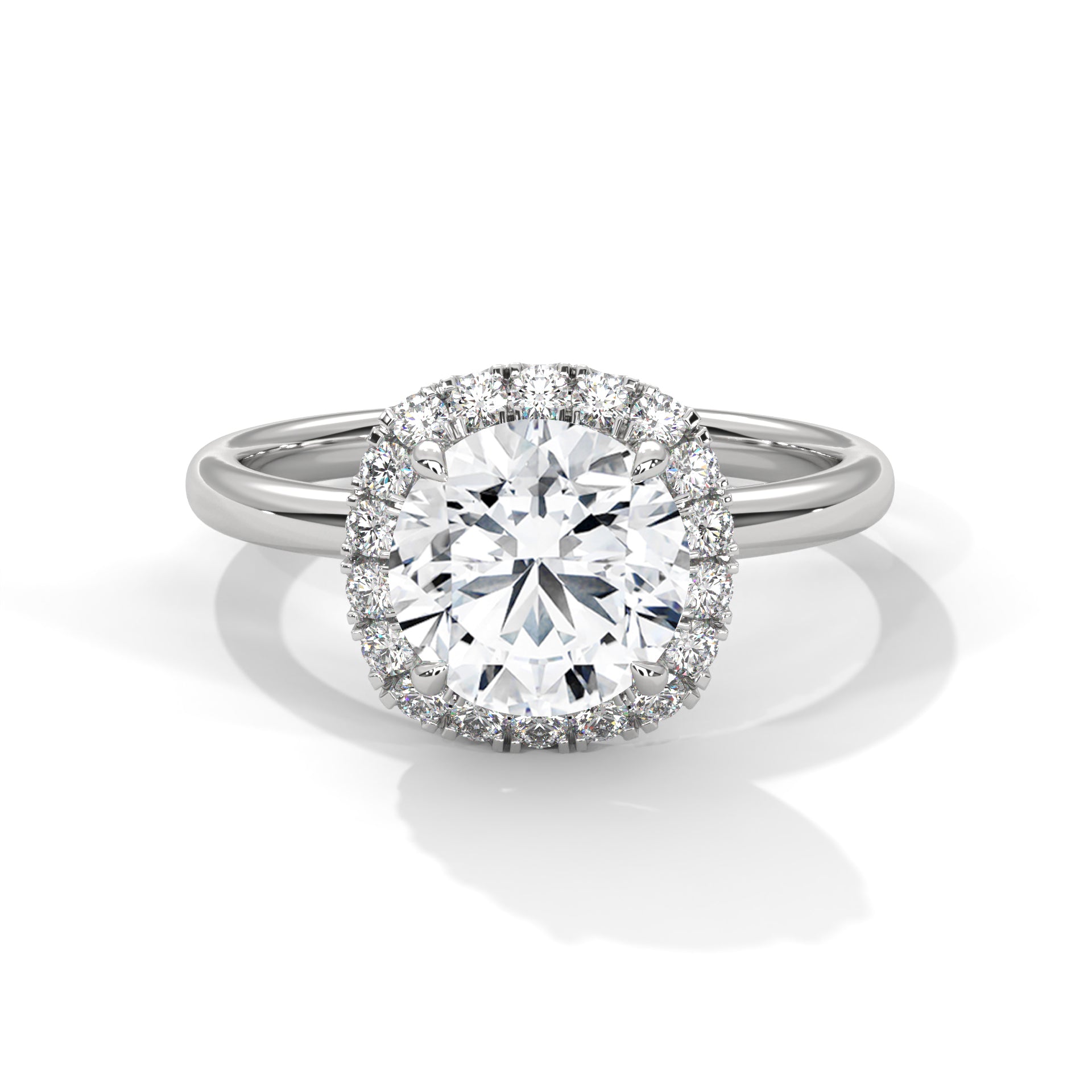 Thalora 2.00 Ct Round Solitaire Halo Ring