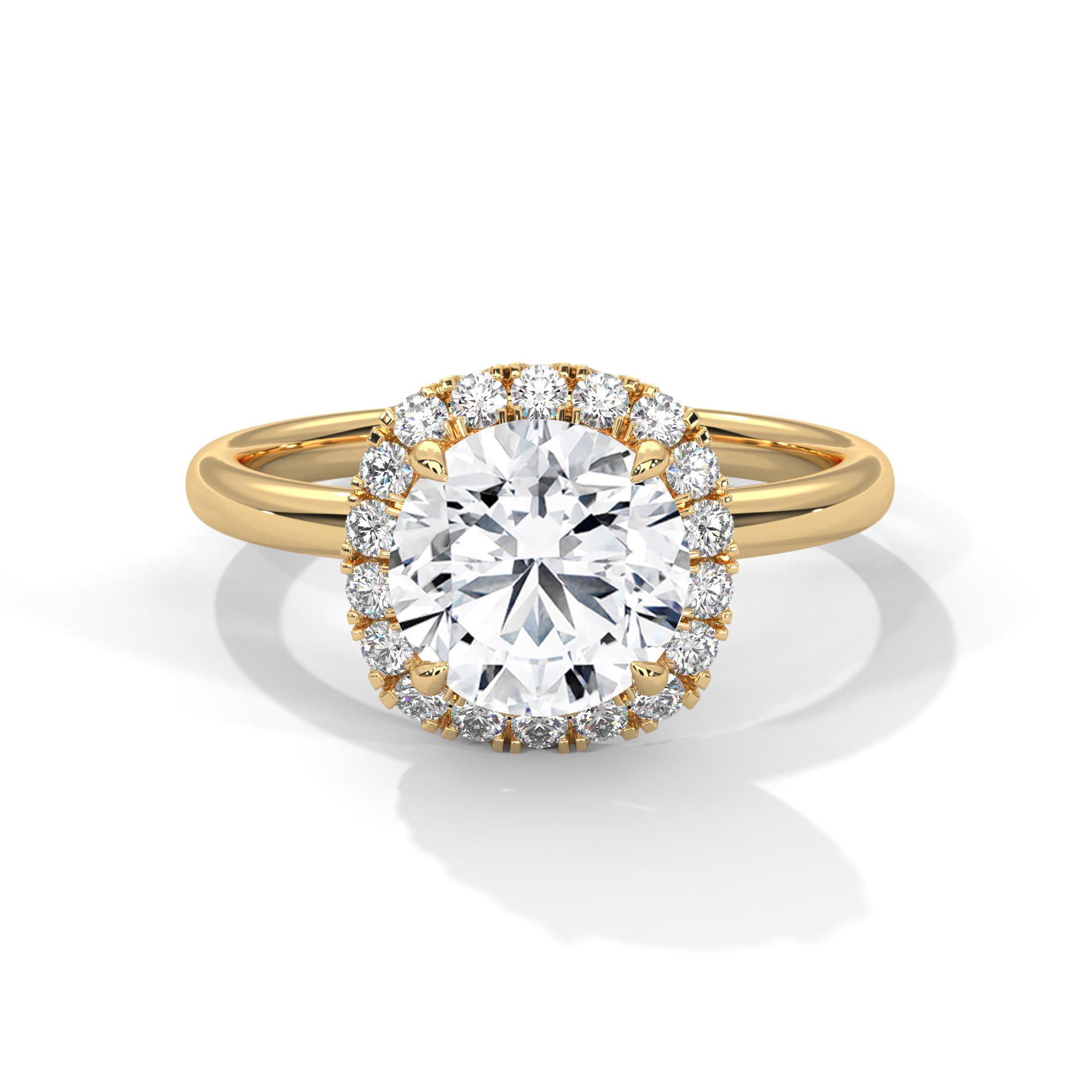 Thalora 2.00 Ct Round Solitaire Halo Ring