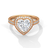 Amara 2.00 Ct Heart Halo Solitaire Ring
