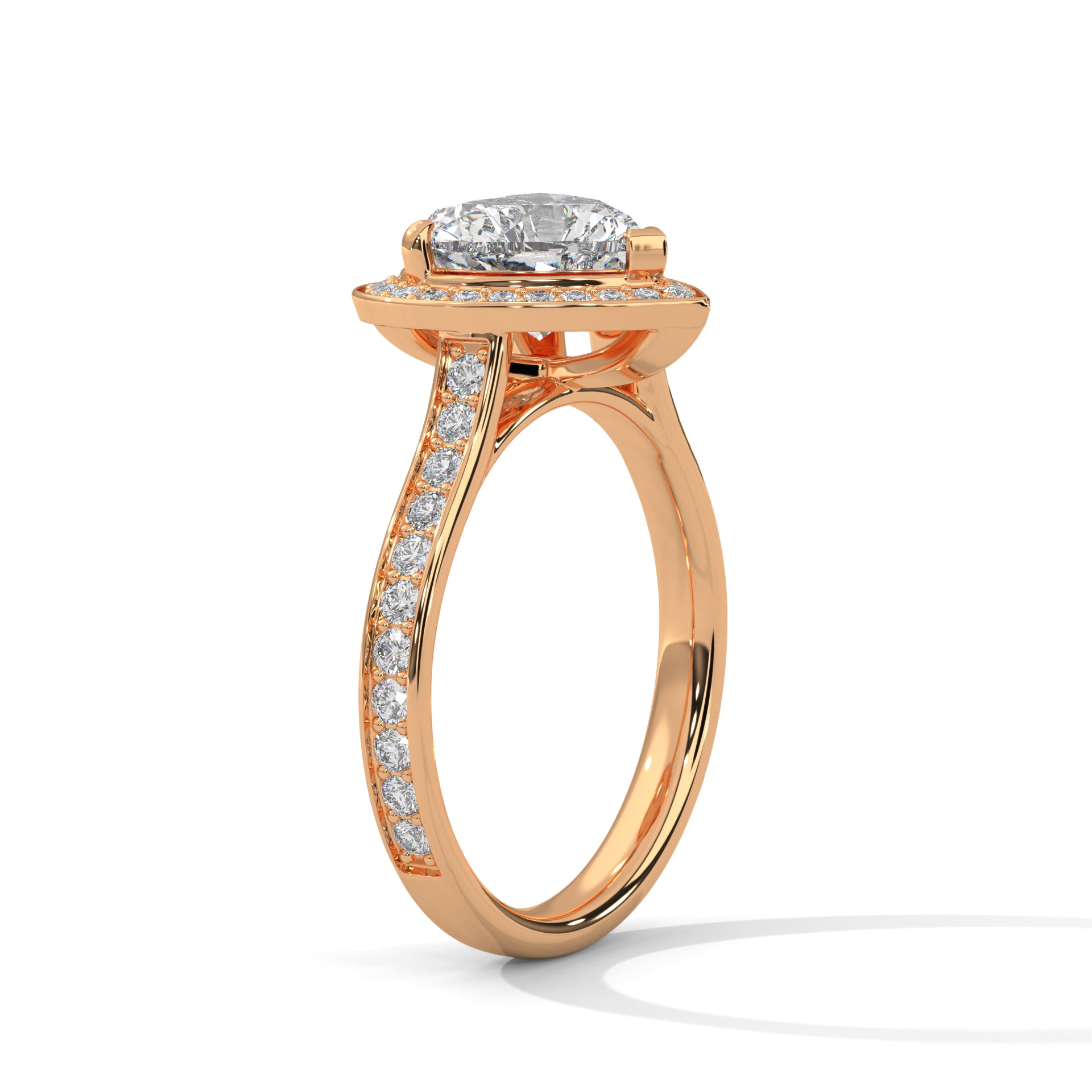 Amara 2.00 Ct Heart Halo Solitaire Ring