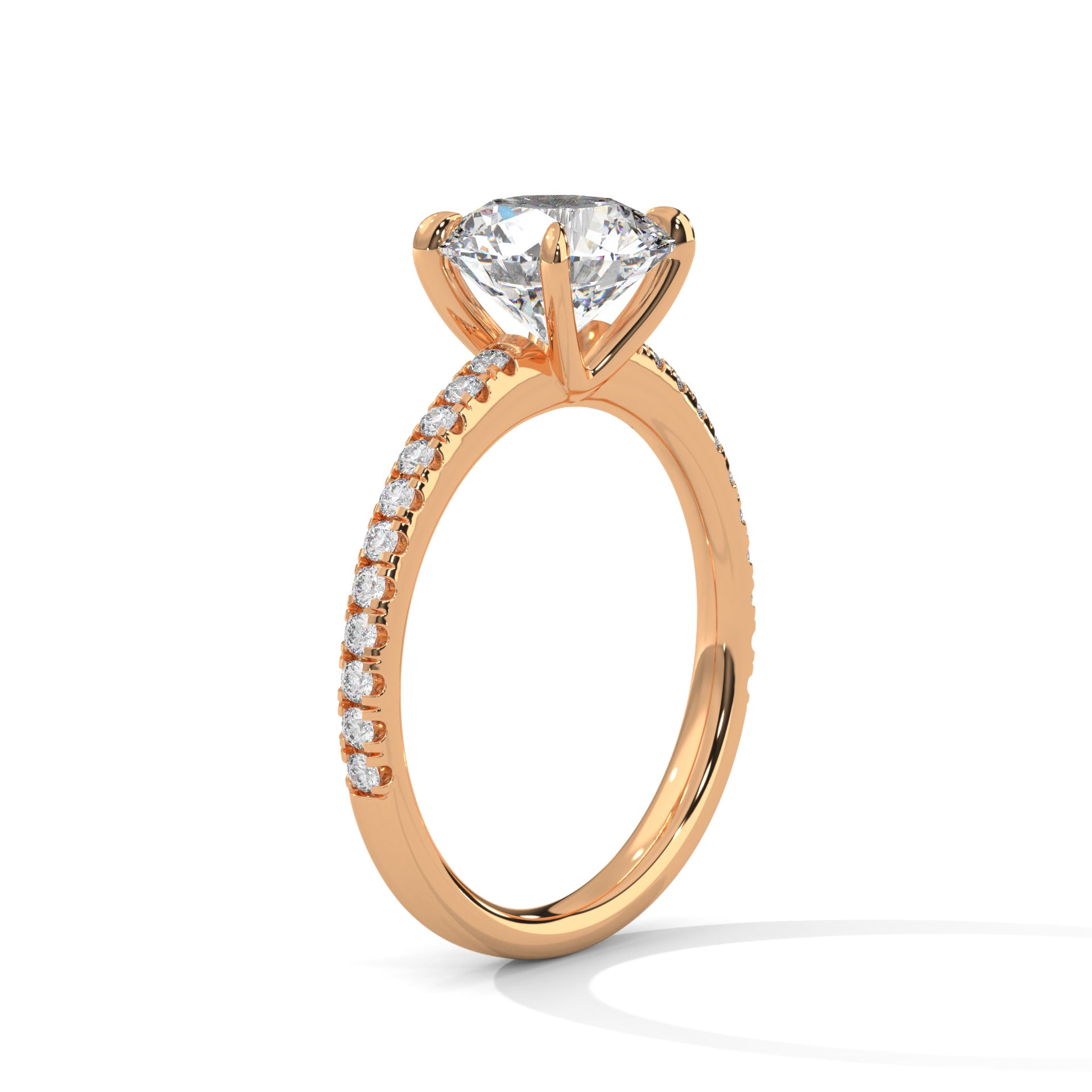Evadne 2.00 Ct Round Solitaire Pavé Ring