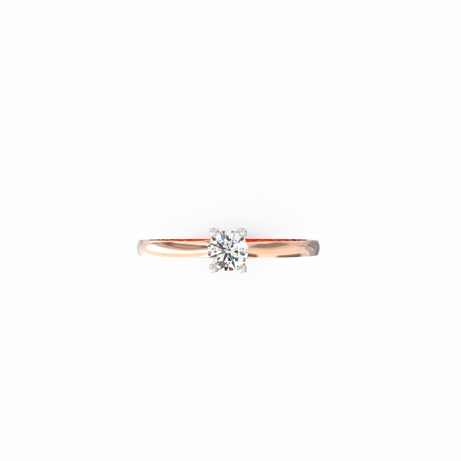Anu Round Diamond Solitaire Ring with 0.20 Ct