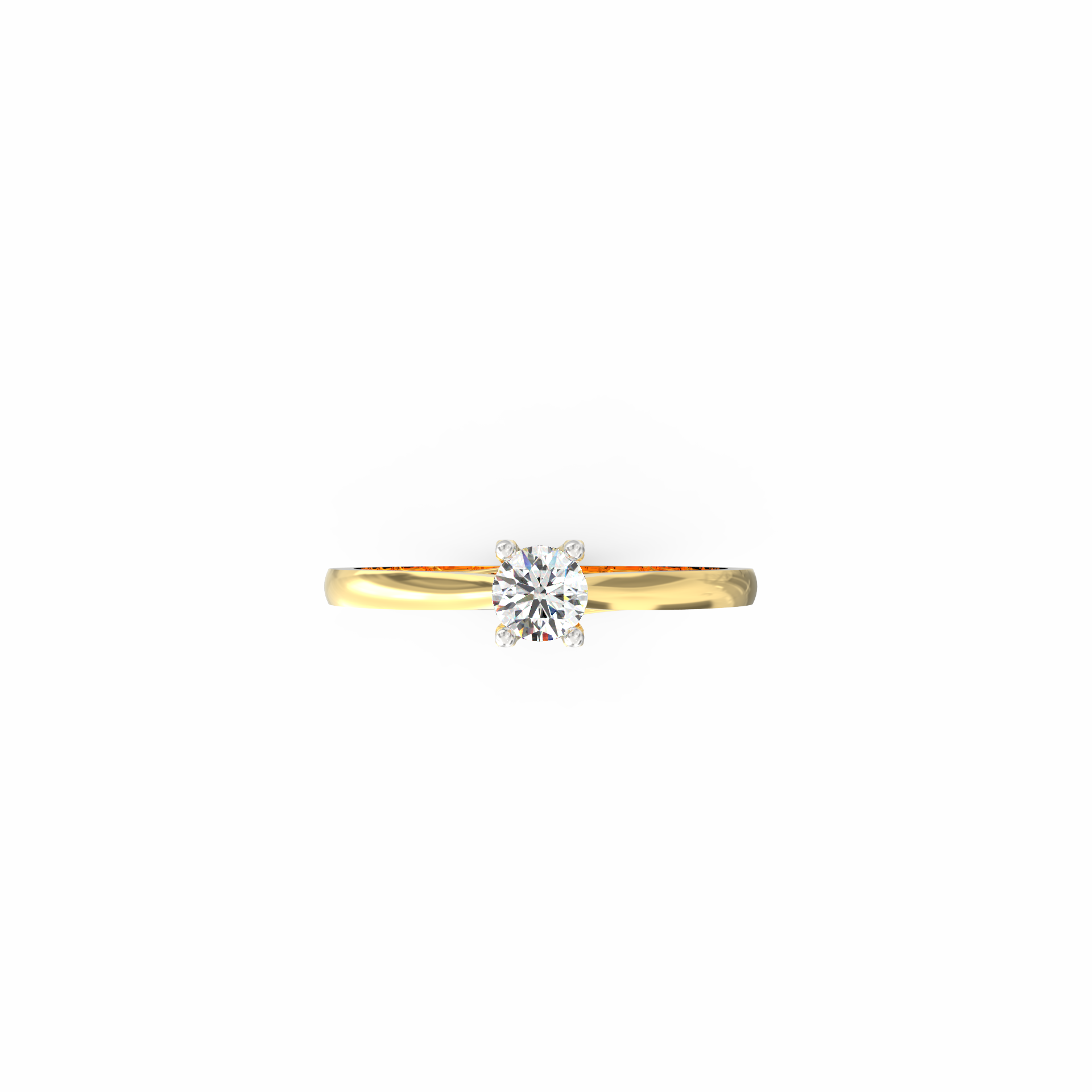 Anu Round Diamond Solitaire Ring with 0.20 Ct